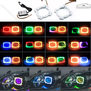 ไฟหน้าแบบ RGBW x 2x80มม. ไฟ LED วงแหวนนางฟ้าควบคุมด้วยแอปพลิเคชั่นบลูทูธ - Product Image 2