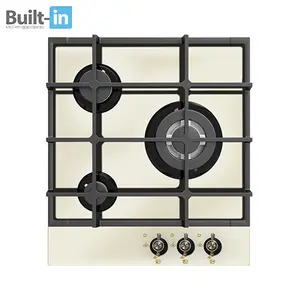 45cm 3 burnners gas hob with cast iron pan support
