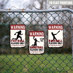 Segnaposto in metallo vintage: Solo giocatori di football, tutti gli altri saranno eliminati - Decorazione per la man cave - Product Image 5