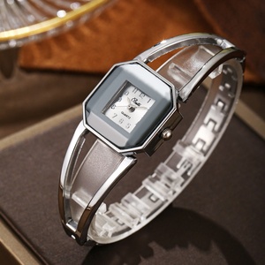 2025 New Cross-Border Fashion Women's Quartz Watch Square Korean Style Alloy Square <b>Bangle</b> Watch in Stock Dropshipping - Product Image 2