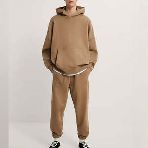 Hombres 100% algodón en blanco grueso francés terry calidad de lujo peso pesado ajuste de gran tamaño logotipo de impresión personalizada sudaderas con capucha y sudaderas para hombres - Product Image 4