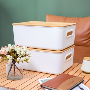 CityLife blanc grand plat empilable en plastique articles divers boîte de <span class=keywords><strong>rangement</strong></span> couvercle européen organisateur de chaussures pour cuisine nourriture literie stockage - Product Image 1