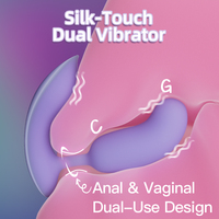 Vibrateur portable en silicone intégral étanche à double moteur avec télécommande via application, stimulation du clitoris et du point G, 9 fréquences, idéal pour les voyages féminins