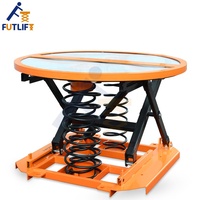 Table élévatrice à ciseaux manuelle en acier de 2000kg plate-forme de levage manuelle à ressort pour hôtels et restaurants nouvel état