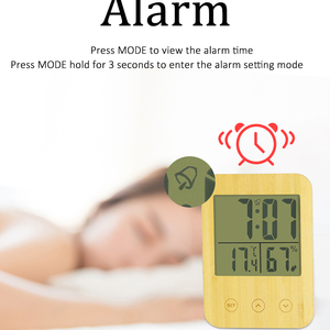 EMAF Tre Nguyên Tử <span class=keywords><strong>RCC</strong></span> Đài Phát Thanh Kiểm Soát Đồng Hồ Treo Tường Lớn Hiển Thị Bàn Đồng Hồ Báo Thức Đài Phát Thanh Độ Ẩm Nhiệt Độ Kỹ Thuật Số Đồng Hồ Báo Thức - Product Image 5