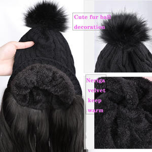 BOBO Hair-Peluca de cabello sintético para mujer, pelo largo ondulado liso, color negro y marrón, resistente al calor, extensión de cabello tejido para Otoño e Invierno - Product Image 3