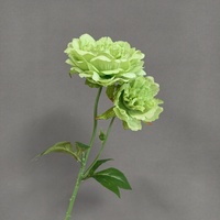 LE-483 Promotion : Tige de pivoine artificielle en soie à 2 têtes de 59 cm pour bouquet DIY, mariage, décoration de vase à domicile