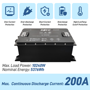 แบตเตอรี่ลิเธียมไอออน SOEC 51.2V 105Ah สำหรับรถกอล์ฟ ชุดแบตเตอรี่ 36V 48V 72V 96V 100Ah 200Ah 300Ah แบบกำหนดเองได้ - Product Image 4