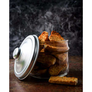 Daniele F. Recipiente de Almacenamiento Grande de Cristal y Aluminio 0g - Product Image 1