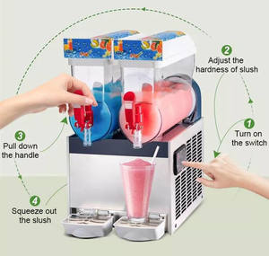 2 Tank Slushy Machine Party Gebruik 15l * 2 Slush Machine Slushie Machine Voor Bevroren Drank - Product Image 4