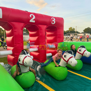 Thương mại lớp vui ngoài trời <span class=keywords><strong>Inflatable</strong></span> Derby Ngựa Đua theo dõi cho đội ngũ xây dựng sự kiện và các sự kiện - Product Image 5