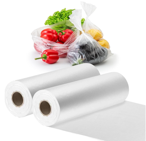 Bolsa Plana de Polietileno Degradable para Supermercado, para Mantener Frescos los Vegetales, Bolsa de Plástico Transparente para Productos Agrícolas - Product Image 1