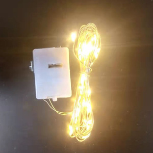 <strong>Christmas</strong> Tree <strong>Decoration</strong> <strong>Copper</strong> Wire LED Button Battery Light String Colorful White Flower Ambiance Gift String