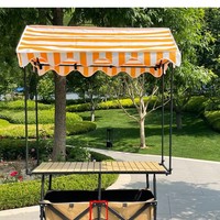 Nouvelle table mobile pliante pour stand de marché nocturne, avec auvent, réglable en hauteur, 120x60x60 cm, grande capacité de charge