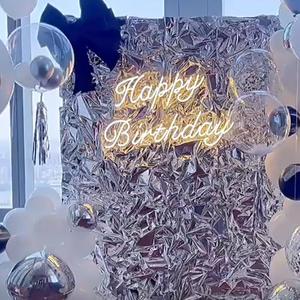 ป้ายไฟนีออนแต่งงานสั่งทำ ป้ายไฟนีออน LED สำหรับงานปาร์ตี้ ป้ายไฟนีออนสุขสันต์วันเกิดสำหรับงานแต่งงาน - Product Image 3