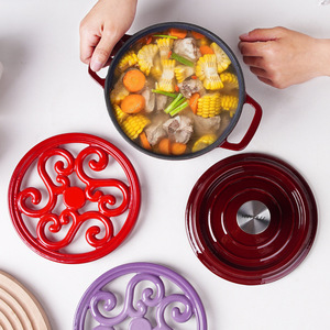 Nouveau dessous-de-<span class=keywords><strong>plat</strong></span> en céramique de style chinois, résistant à la chaleur et anti-brûlure, pour bols, assiettes, table à manger, décoration intérieure - Product Image 3