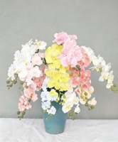 Fleur artificielle Phalaenopsis à 9 têtes, bouquet réaliste pour la décoration de la maison