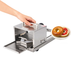 Trancheuse manuelle en acier inoxydable à lame céramique, excellent rapport qualité-prix, pour bagels, sandwichs <span class=keywords><strong>et</strong></span> burgers - Product Image 3