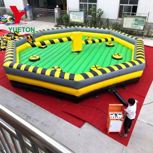 Manège gonflable octogonal rotatif Meltdown <span class=keywords><strong>Wipeout</strong></span> pour parcs d'attractions, fêtes foraines et événements en extérieur et en intérieur - Product Image 2