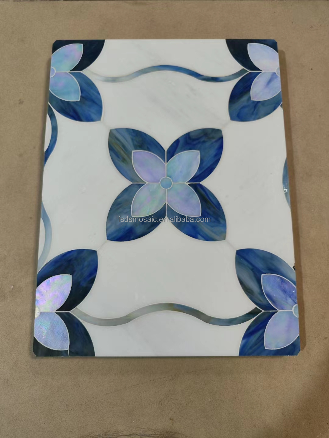 Marble mixed stained glass
