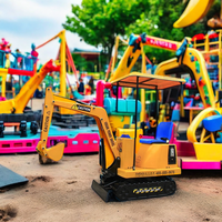 Jouet d'excavatrice pour enfants à monnayeur, jeu d'attraction intérieur, éducatif, électrique, en fibre de verre durable