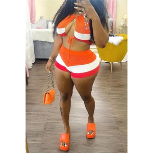 ZHEZHE moda estiva abbigliamento da strada donna <span class=keywords><strong>Boutique</strong></span> Sexy stampato canotta e Shorts 2 pezzi - Product Image 2