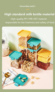 Barattolo ermetico per alimenti in <span class=keywords><strong>plastica</strong></span> diretta in fabbrica e contenitori per Organizer da <span class=keywords><strong>cucina</strong></span> con Design flessibile funzionale a più capacità - Product Image 3