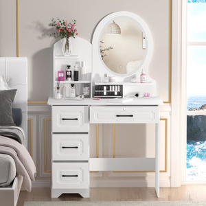 Factory Direct <b>Dressing</b> <b>Table</b> <b>with</b> LED Lights, Vanity Adjustable Brightness Mirror - Product Image 2