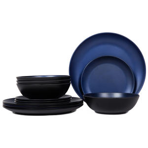 Vajilla blue OEM ODM безопасная синяя итальянская посуда, премиальный набор посуды, гармония, Испания с чашей для хлопьев - Product Image 5