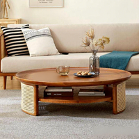 Table basse en bois de style Wabi-sabi, table à thé compacte, rangement durable, écologique, adaptée aux petits appartements, salons.