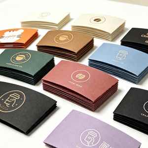 Manchon de tasse en papier kraft personnalisé avec impression de logo, résistant à la chaleur, recyclable, biodégradable, pour café, thé à emporter - Product Image 2