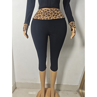 Ensemble 3 pièces Y2K pour femmes avec veste courte, pantalon capri et bandeau en coton et élasthanne, tenue assortie pour le sport et le streetwear d'automne