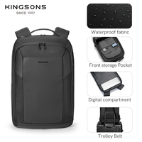 Mochila para Portátil de Negocios, Duradera, con Logotipo Personalizado, de Poliéster, Impermeable, para Viajes, Trabajo, Unisex, 20L