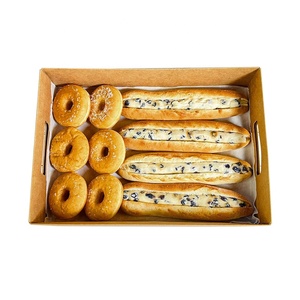Vassoi da Portata USA e Getta in Carta Kraft Naturale Marrone con Manici Vassoi Grandi per Alimenti Formato Personalizzato per Biscotti <span class=keywords><strong>Pasticceria</strong></span> Prodotti da Forno - Product Image 6
