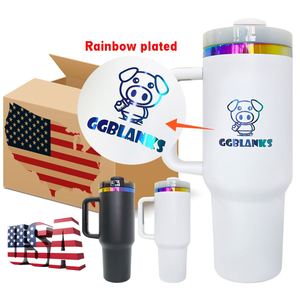 Vaso Holográfico Aislado al Vacío de 40 oz con Recubrimiento Arcoíris para Grabado Láser - Product Image 4