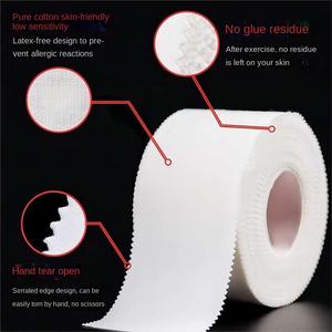 Protector de Fisioterapia Deportiva de algodón, 5cm de ancho, parche blanco, cinta de diente de sierra <span class=keywords><strong>para</strong></span> muñeca, <span class=keywords><strong>rodilla</strong></span>, tobillo y pierna fija - Product Image 2