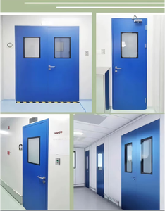 Pintu Geser Otomatis Kedap Udara dari Baja Anti Karat 304 untuk Ruang Bersih Modern, Kaca Tempered Berlapis Ganda dengan Isolasi Termal - Product Image 5