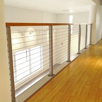 Garde-corps économique en fil métallique en acier inoxydable, balustrade, garde-corps pour l'extérieur et l'intérieur, pour les escaliers et les balcons
