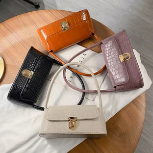 2025 mới của phụ nữ hàn quốc túi thời trang PU Vật liệu khóa vai túi đa năng của phụ nữ túi xách nách túi cho phụ nữ - Product Image 2