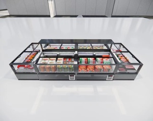 Congélateur vitrine commercial incurvé à économie d'énergie pour supermarchés, idéal pour Lulu et <span class=keywords><strong>Carrefour</strong></span> - Product Image 1