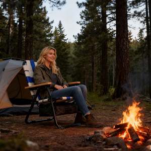 Chaise de jardin portable légère en aluminium - Mobilier d'extérieur pliable et réglable pour le camping, la pêche et la détente - Product Image 5