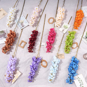 Bouquets de fleurs artificielles en soie violettes, décoration de mariage, fleurs artificielles faites à la main, longues tiges, décoration de salon - Product Image 1
