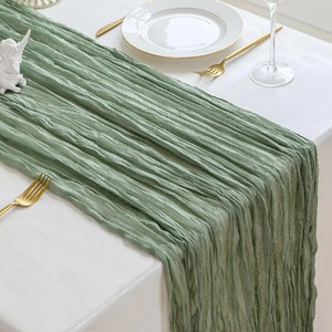 <span class=keywords><strong>Chemin</strong></span> <span class=keywords><strong>de</strong></span> <span class=keywords><strong>table</strong></span> romantique en voile transparent plissé pour la décoration <span class=keywords><strong>de</strong></span> réceptions <span class=keywords><strong>de</strong></span> mariage, fêtes et décoration intérieure rustique bohème - Product Image 1