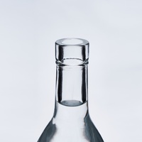 Bouteille de brandy en cristal transparent en gros d'usine, bouteilles en verre de 700 ml pour l'emballage du vin rouge, du whisky et du rhum