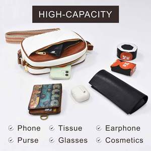 Bolso Bandolera de Mujer, Moderno, de Cuero Vegano, Tipo Hobo, con Correa Ajustable - Product Image 3