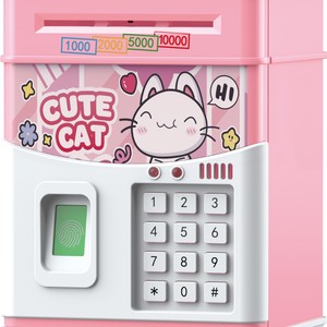 Hucha infantil <span class=keywords><strong>de</strong></span> plástico con sensor <span class=keywords><strong>de</strong></span> huellas dactilares simulado, <span class=keywords><strong>caja</strong></span> ATM <span class=keywords><strong>de</strong></span> dibujos animados con contraseña y enrollamiento automático <span class=keywords><strong>de</strong></span> dinero, transfronteriza - Product Image 5