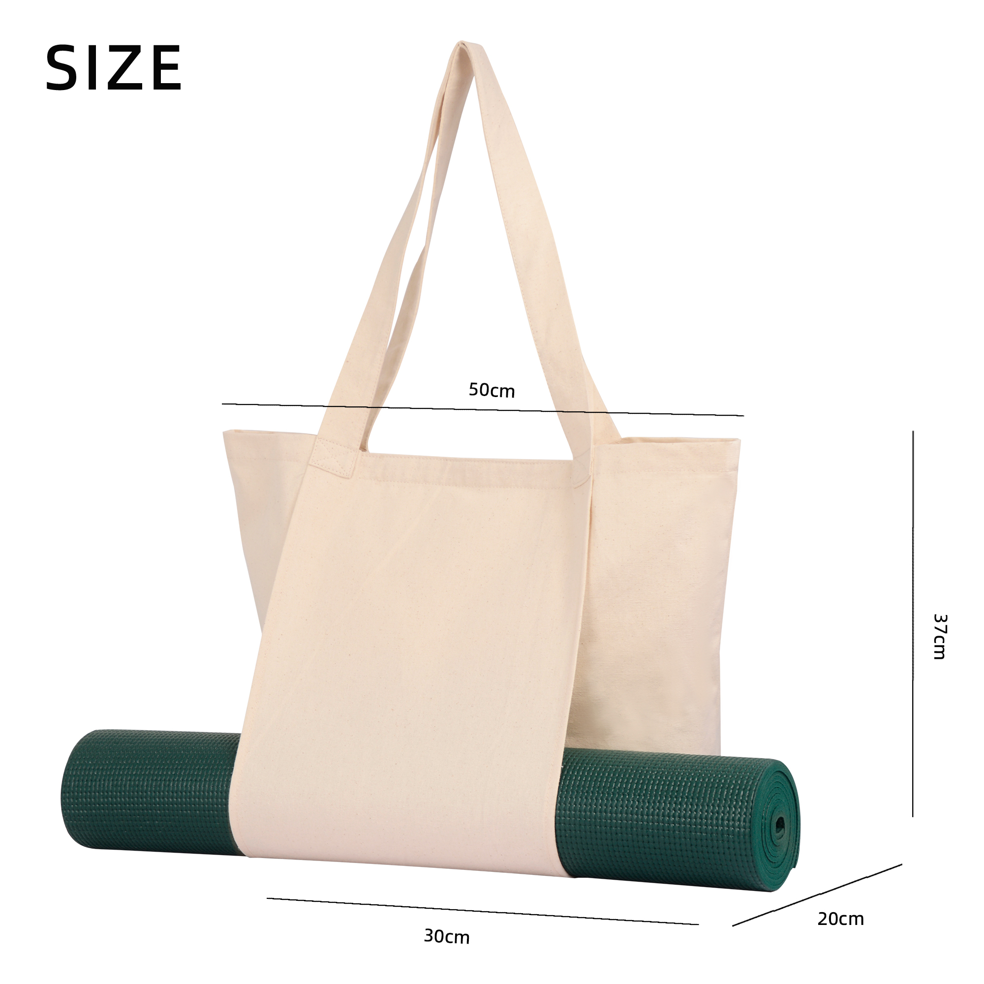 Cotton Canvas Yoga Mat Shoulder Carry Storage