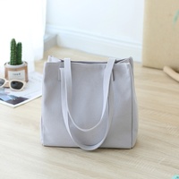 Sac à bandoulière unisexe personnalisé en gros, sac de shopping écologique vierge en toile de coton rigide avec fermeture éclair et deux poignées pour usage quotidien
