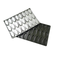 Plaque de cuisson rectangulaire professionnelle en acier aluminisé antiadhésive, écologique, durable et réutilisable, 24 cavités, 600*400mm, pour croissants