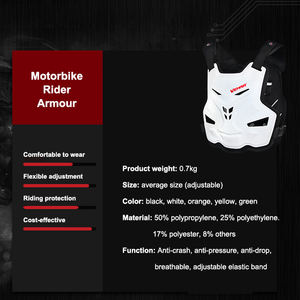 モトクロスオートバイボディアーマー服ライディングレーシングレスリング服バイクチェストプレートプロテクター麻ロープパターンアーマー - Product Image 2